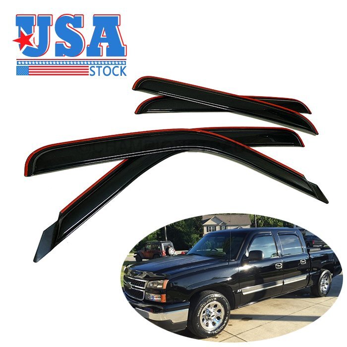 US IN-CHANNEL Window Visors Sun Rain Guard For 00-06 Chevy Suburban/GMC Yukon XL