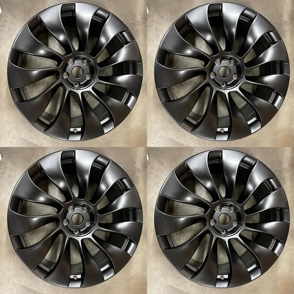 20x9.5 Matte Black Alloy Rims 5x114.3 ET45 CB64.1 Set of 4