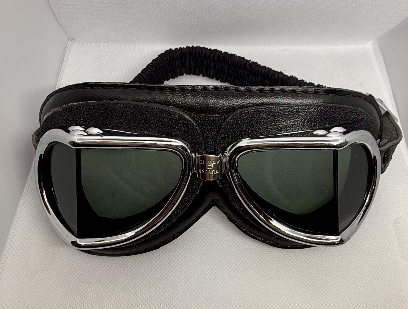 Antique/Vintage Climax Motorcycle/Driving Goggles, Made In Spain, Rare, Like New