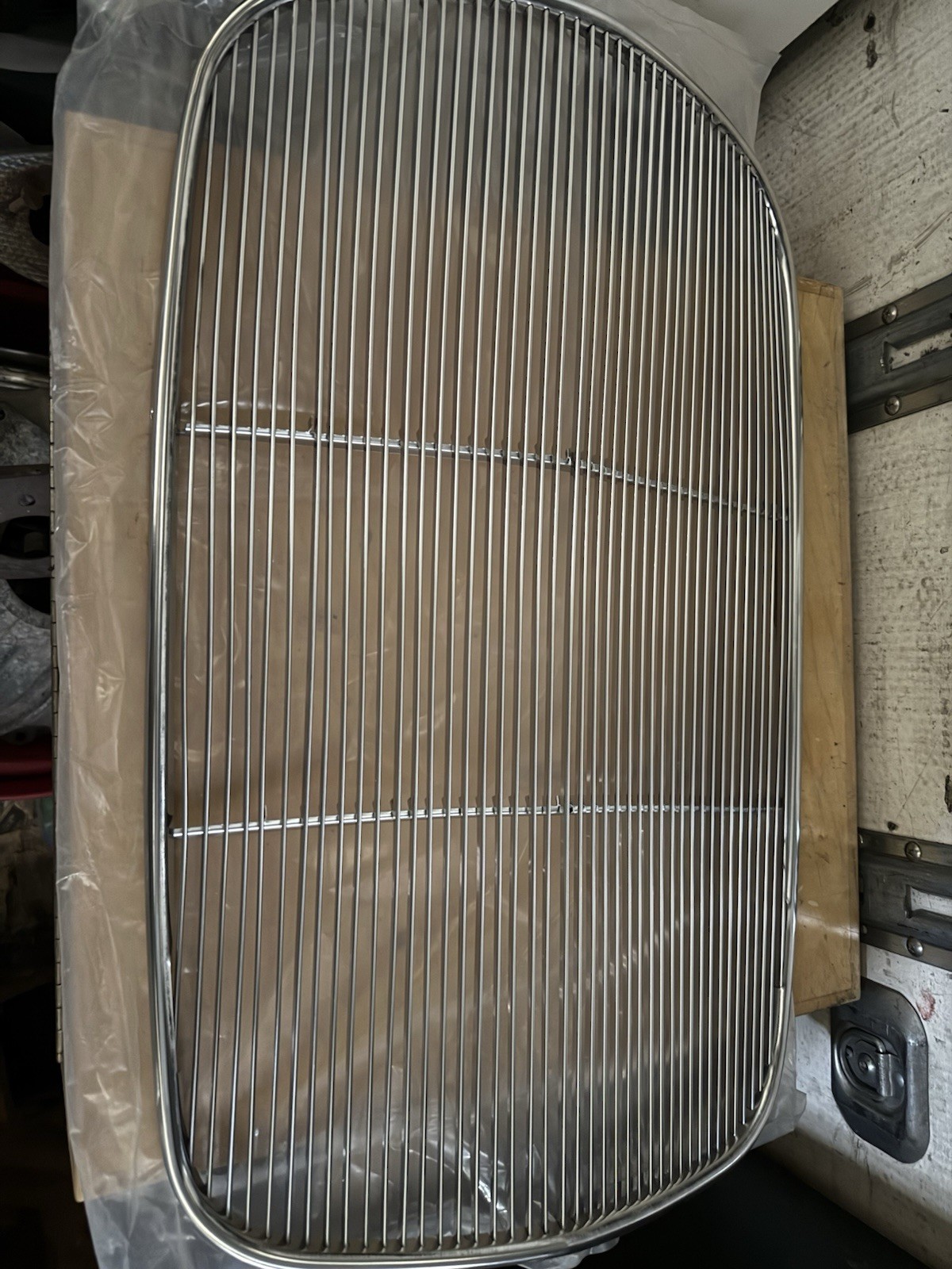 Vintage 1934 Ford Style Grille Insert Stainless Vertical Bar Barn Find Par