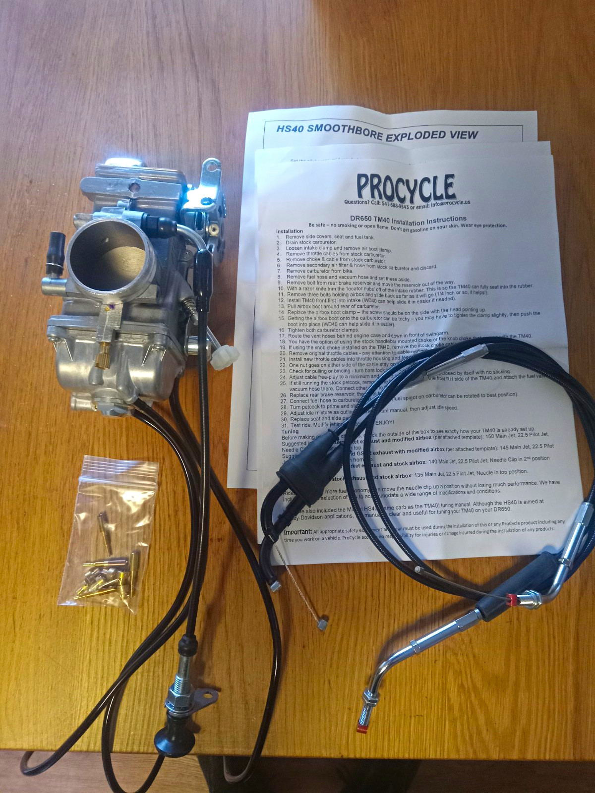 Suzuki DR650 Procycle  Mikuni TM40 pumper carb kit 1997-present