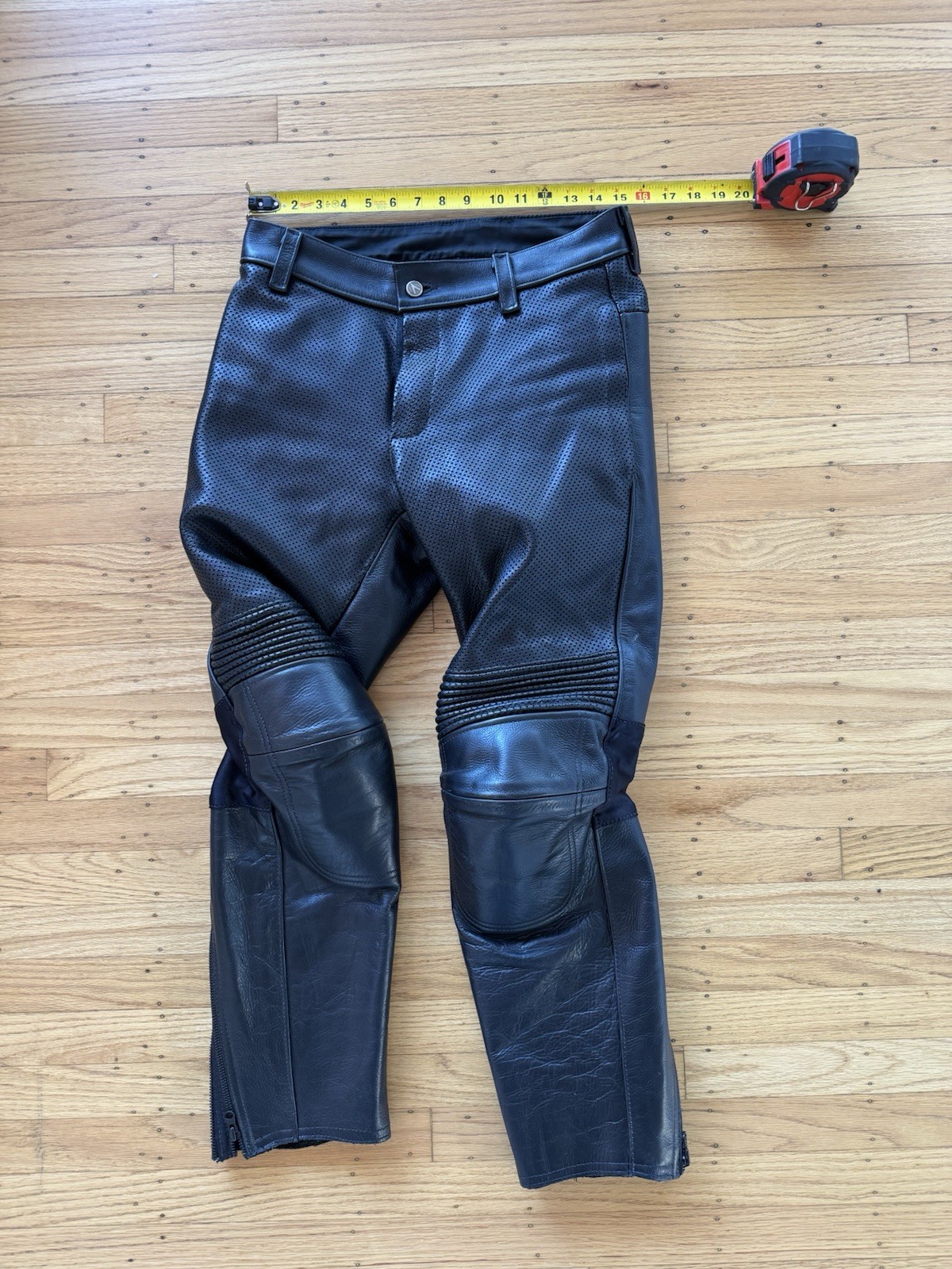 Vanson Leathers Motorcycle Pants Black Leather Made USA 32 Vintage EUC