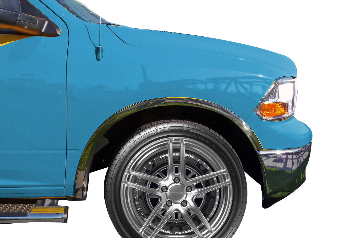 FENDER TRIM FOR RAM 1500 09-18 Classic Stainless Steeel High Polish 2