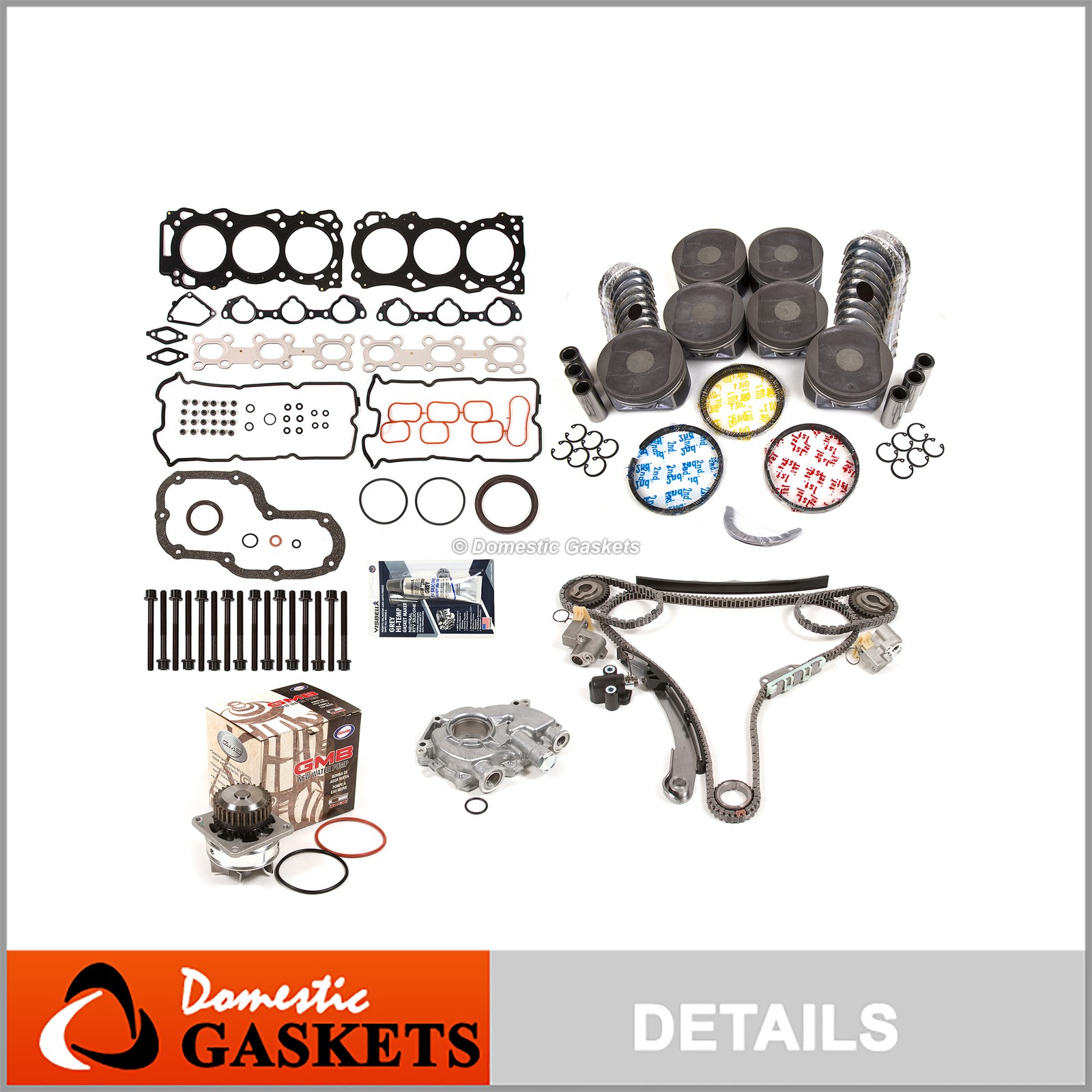Overhaul Engine Rebuild Kit Fits 05-10 Nissan Frontier Pathfinder Xterra VQ40DE Overhaul Engine Rebuild Kit Fits 05-10 Nissan Frontier Pathfinder Xterra VQ40DE