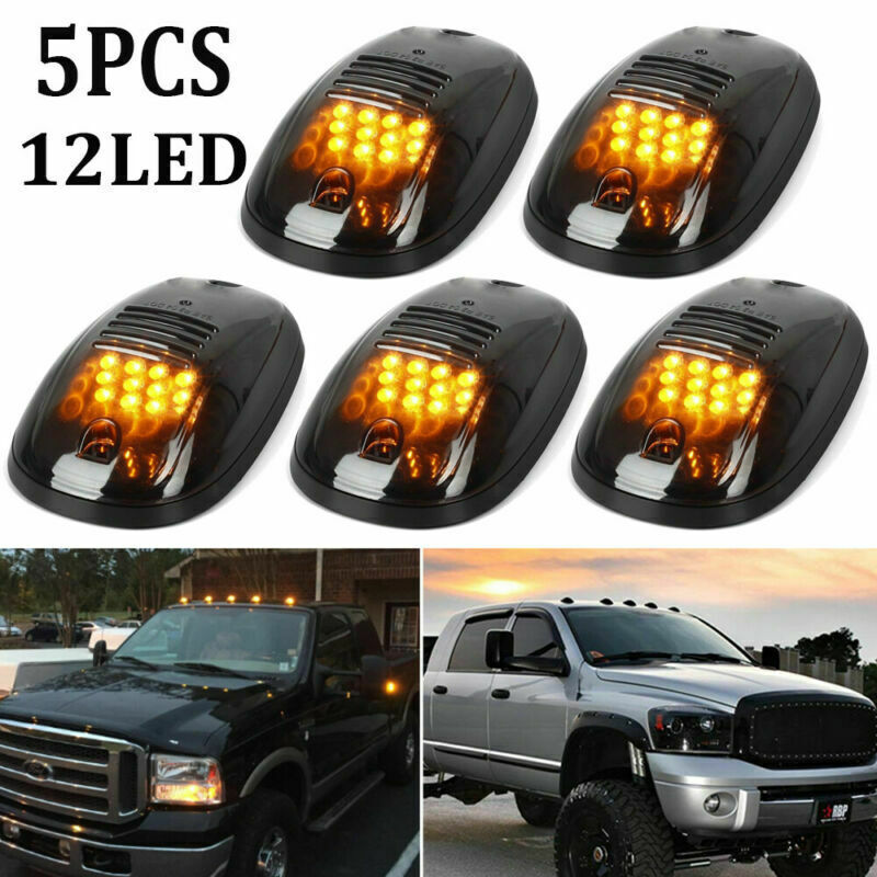 5X Smoked Truck Cab LED Roof top Cab Running Marker Light For Ford F150 F250