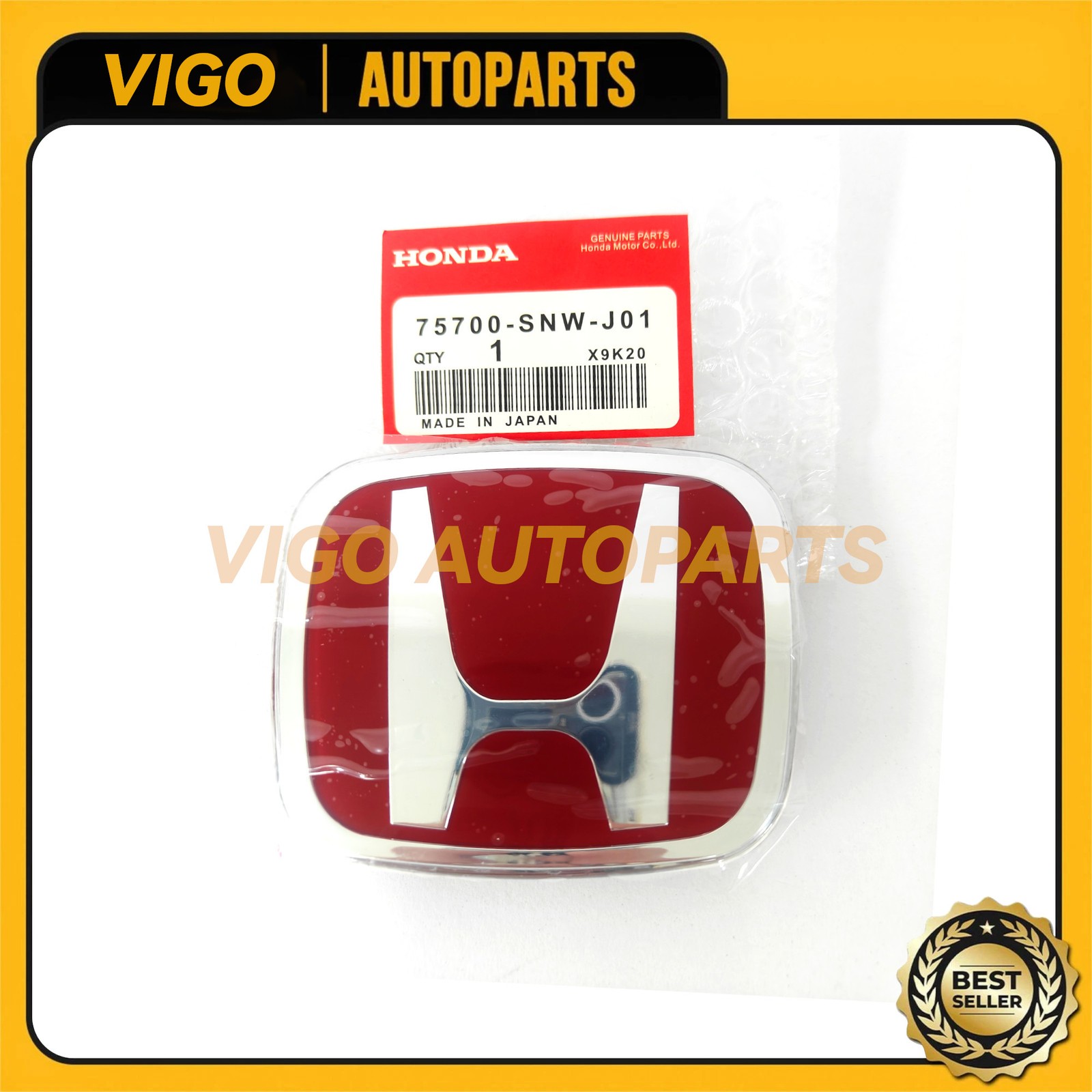 Autopart for JDM Type R Front Rear Emblem J01 Honda Civic Sedan Accord CRV
