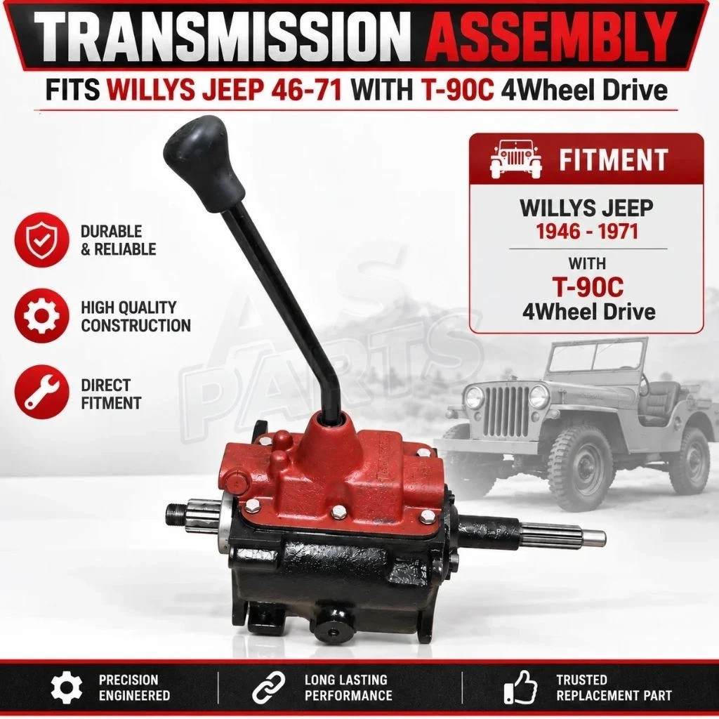 TRANSMISSION ASSEMBLY FITS WILLYS JEEP 46-71 WITH T-90C 4Wheel Drive TRANSMISSION ASSEMBLY FITS WILLYS JEEP 46-71 WITH T-90C 4Wheel Drive