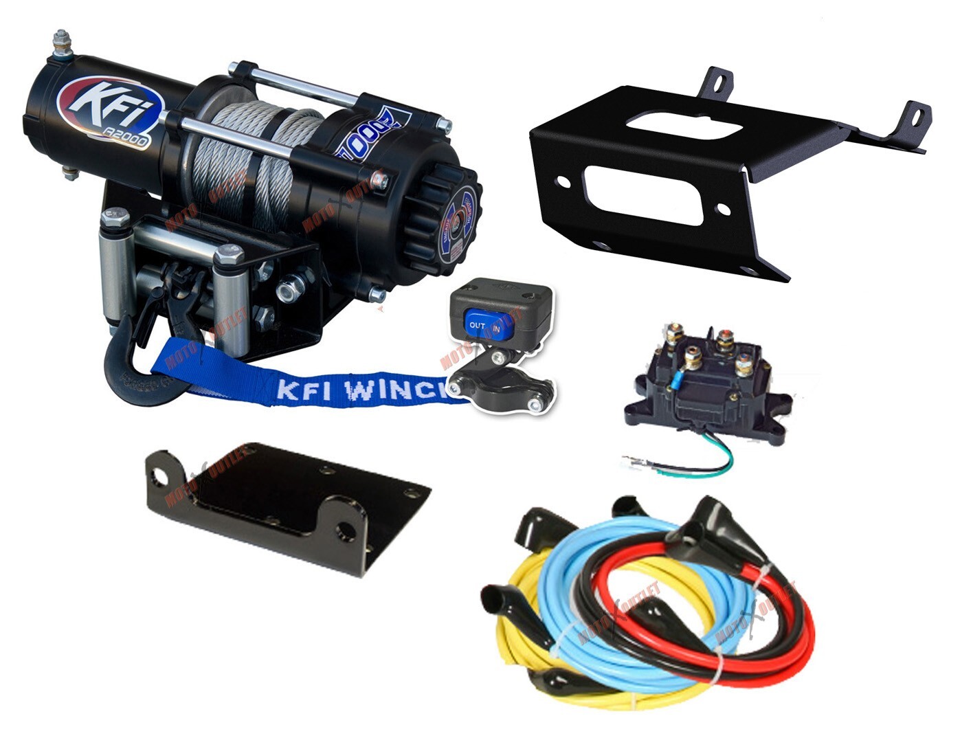 Honda 520 Foreman Winch and Mount Plate Kit 2020-2026 2000 lbs KFI ATV