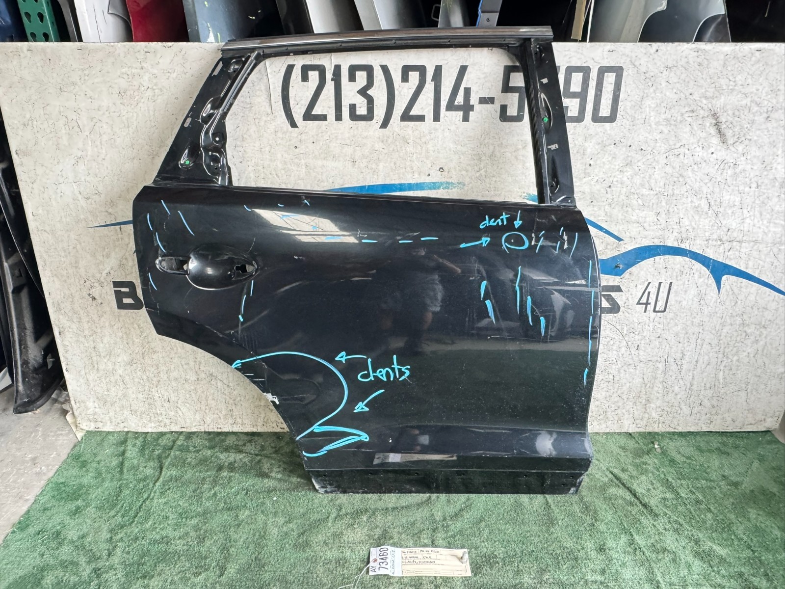 w/dents 2016 2018 2020 2023 MAZDA CX9 CX-9 REAR RIGHT PASSENGER DOOR OEM AY73460