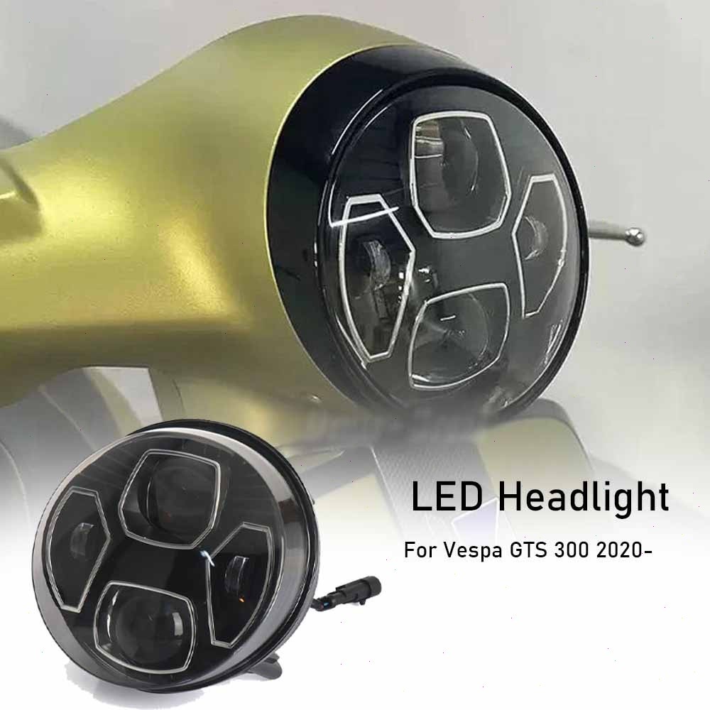 For Vespa GTS300 New Accessories Front LED Headlight Headlamp Head Light Fairing