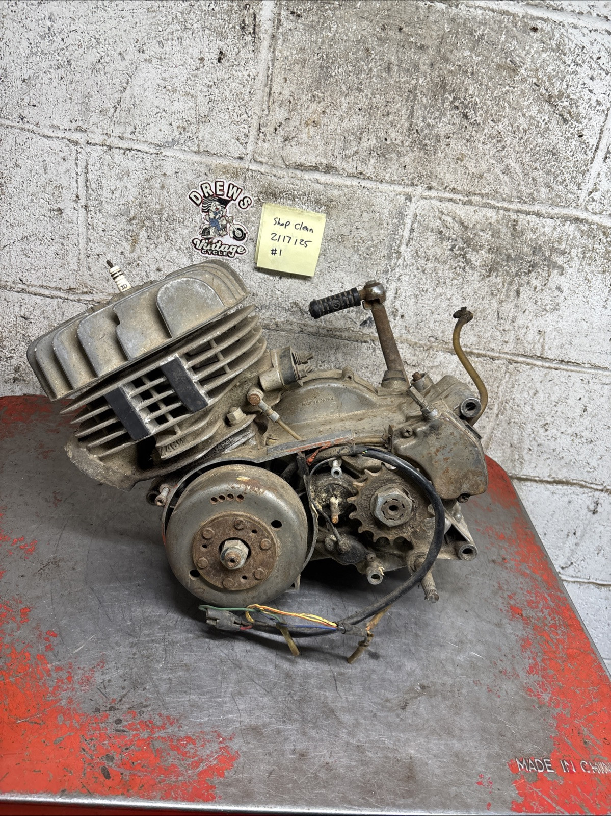 Suzuki Ts250 Ts 250 Engine Motor Complete Seized Parts Or Rebuild