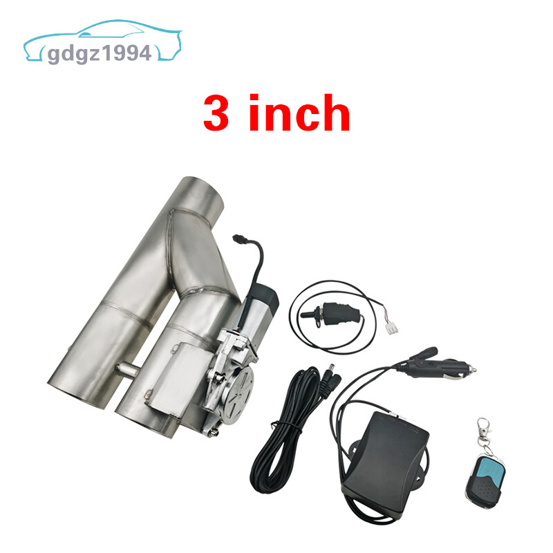 3\'\' 3inch Electric Exhaust Dual Valve Y Pipe Dump Valve Kit with Remote Control