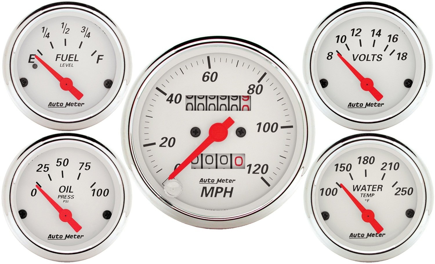 AutoMeter 1300 5 Pc. Gauge Kit, 3-1/8\