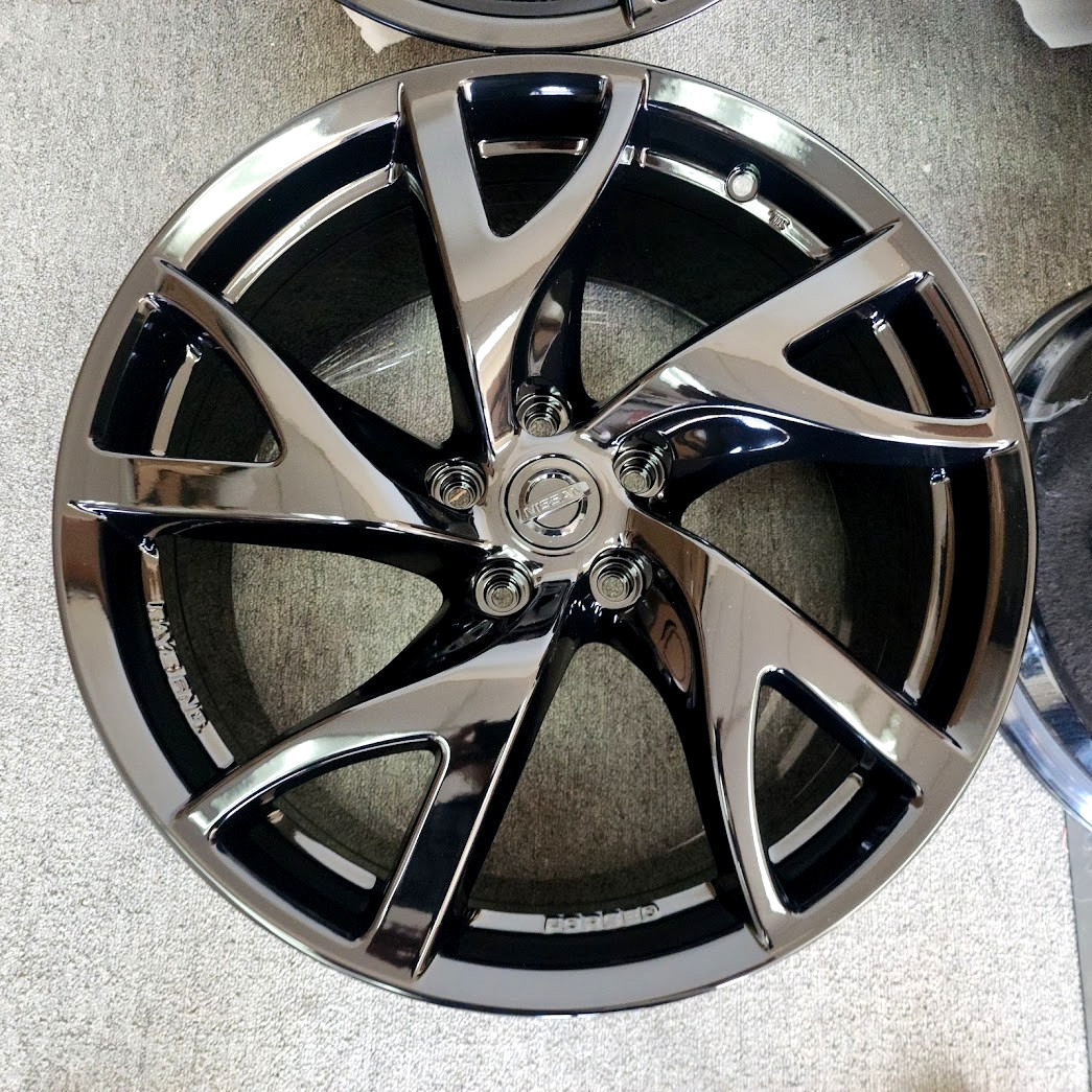 19” Nissan 370Z 350Z Rays Forged Wheels OEM Rims Black INIFINITI G35 G37