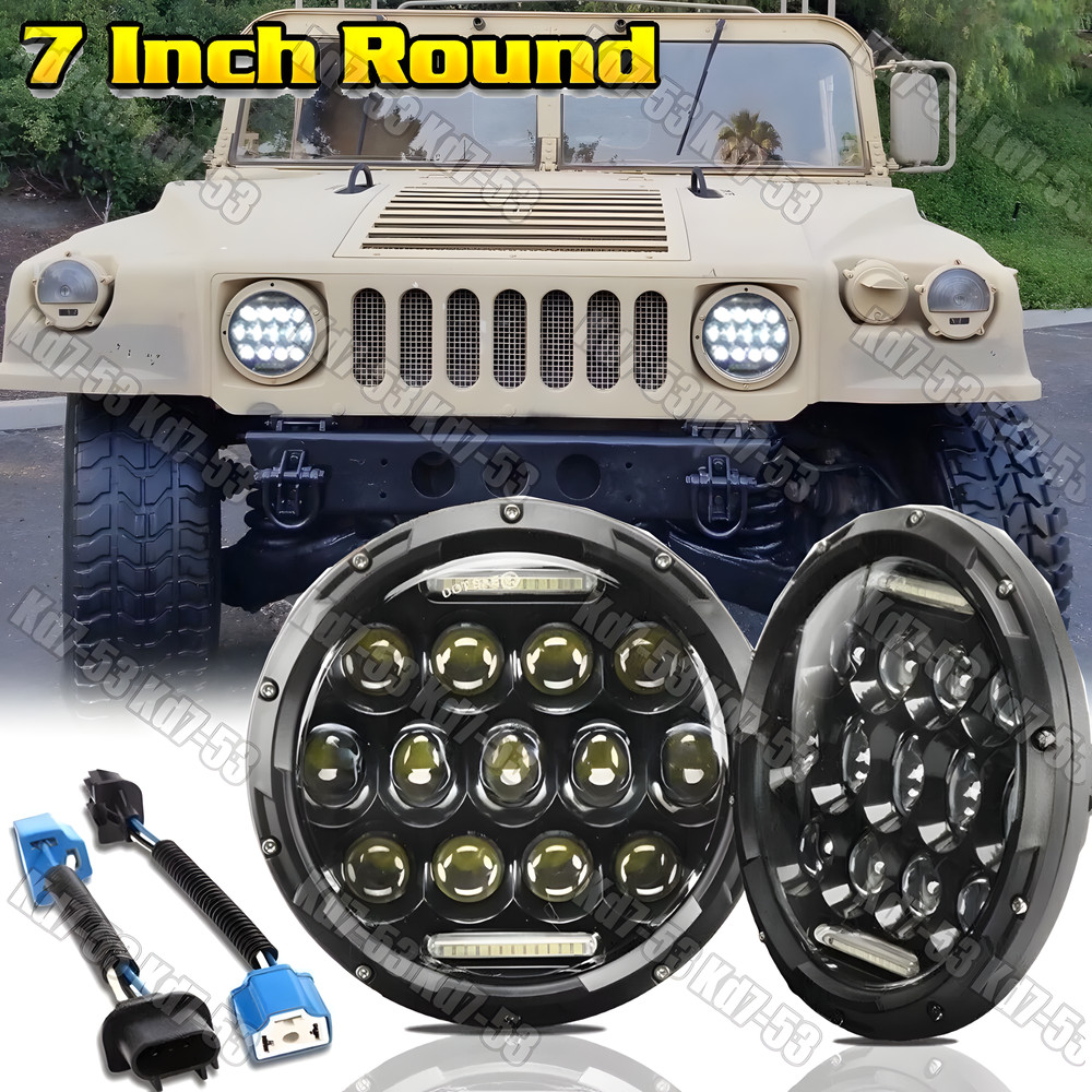 2x 7'' inch LED Headlights Hi-Lo Beam For Humvee M998 M923 M35a2 Truck 2x 7'' inch LED Headlights Hi-Lo Beam For Humvee M998 M923 M35a2 Truck