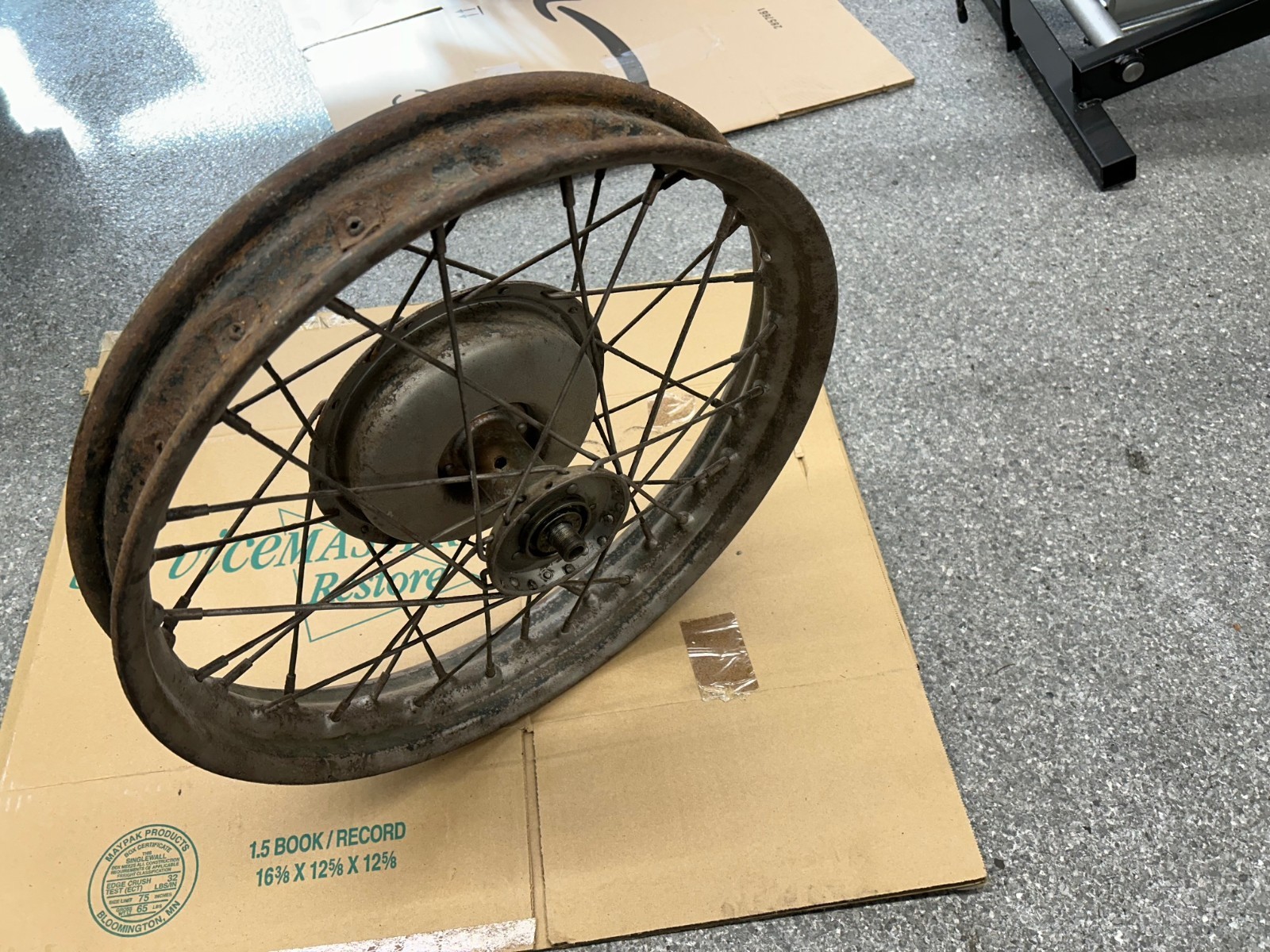 1942 Harley Davidson WLA Front Wheel Assembly 1942 Harley Davidson WLA Front Wheel Assembly