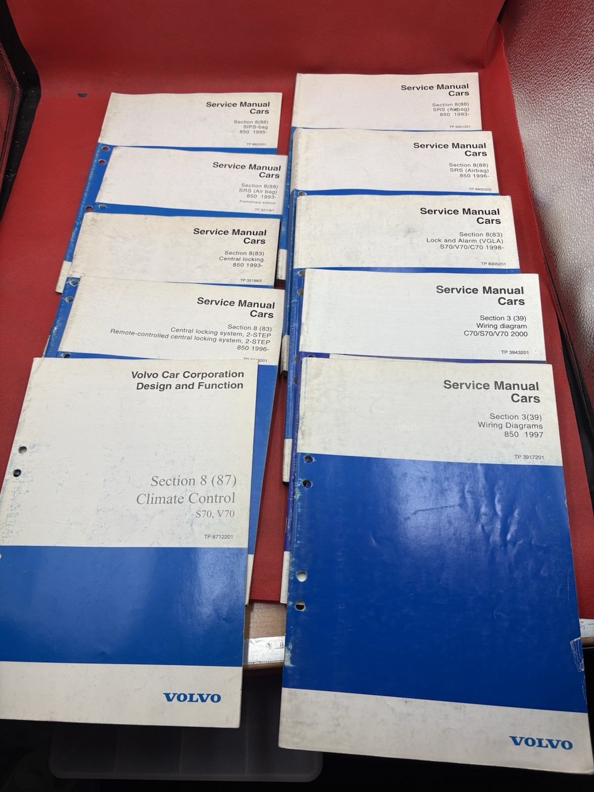 Volvo OEM Factory Service Manuals Lot of 10 850 S70 V70 C70 Wiring SRS (BB8) Volvo OEM Factory Service Manuals Lot of 10 850 S70 V70 C70 Wiring SRS (BB8)