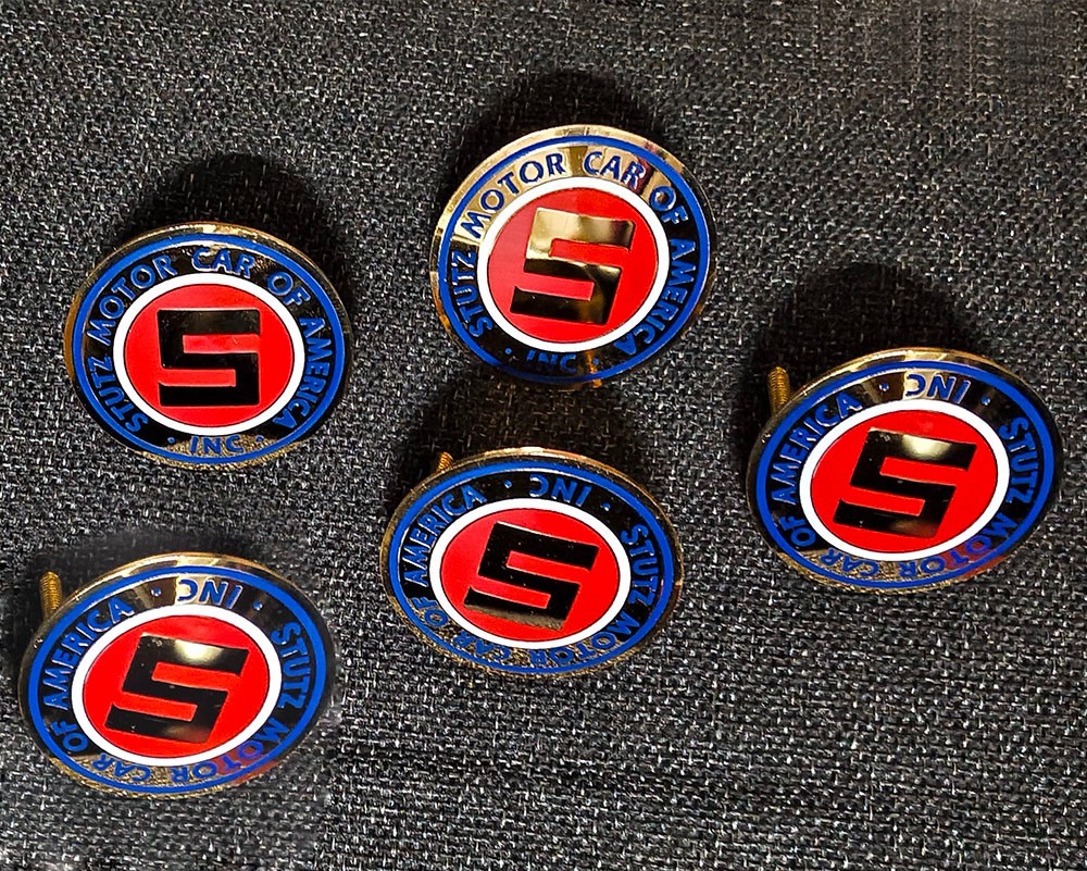 For Vintage Stutz Badge Set Emblem Brass Gold