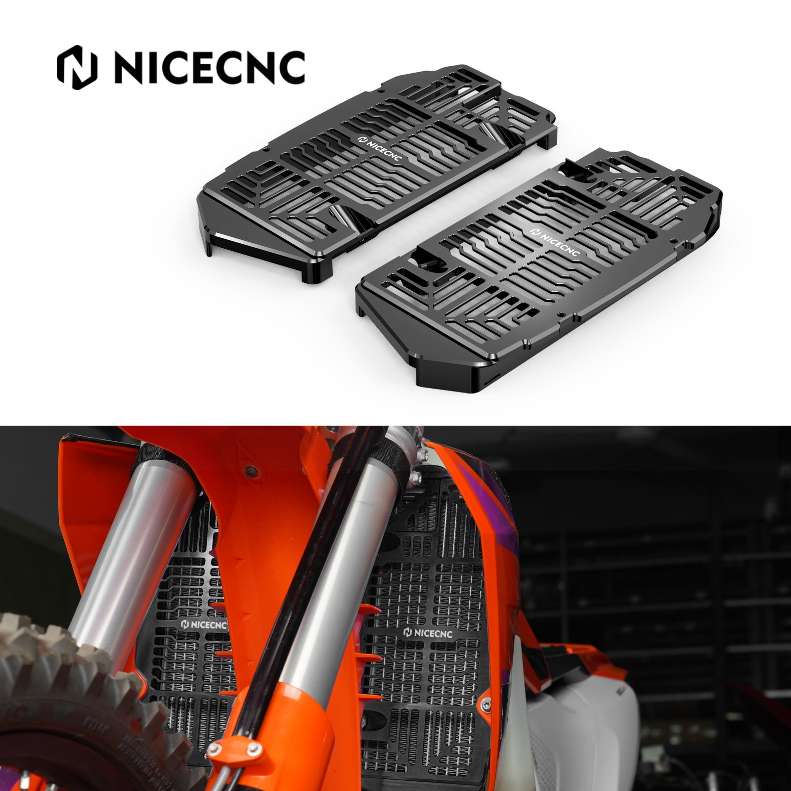 NICECNC Radiator Guards For Husqvarna 150 250 350 450 501 TE FE TC FC 2024-2026 NICECNC Radiator Guards For Husqvarna 150 250 350 450 501 TE FE TC FC 2024-2026
