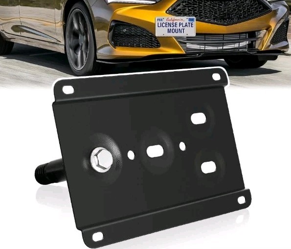 Front Bumper License Plate Mount Compatible With 2009-2014 Gen4 Acura TL Front Bumper License Plate Mount Compatible With 2009-2014 Gen4 Acura TL