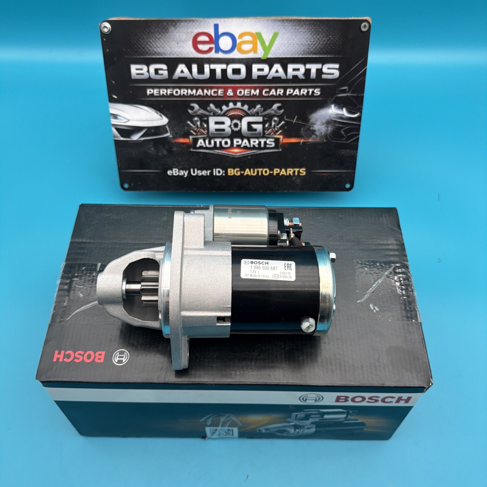 BRAND NEW - OEM BMW - STARTER MOTOR - BOSCH - 1986S00687, SR0492N