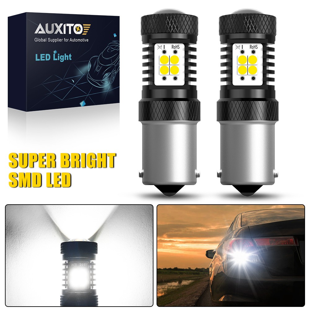 2X 1156 7506 BA15S LED Reverse Backup Light Bulbs 6500K White Canbus Error Free