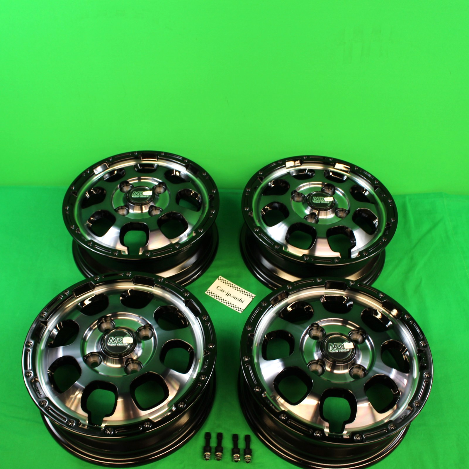 x4 MAD CROSS Grace JDM (Clear Black) Wheels 12inch Acty Carry Hijet Sambar Truck