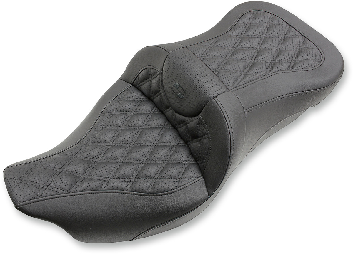 SADDLEMEN 808-07B-184 Roadsofa Extended Reach Lattice Stitch Seat FL 2008-2024