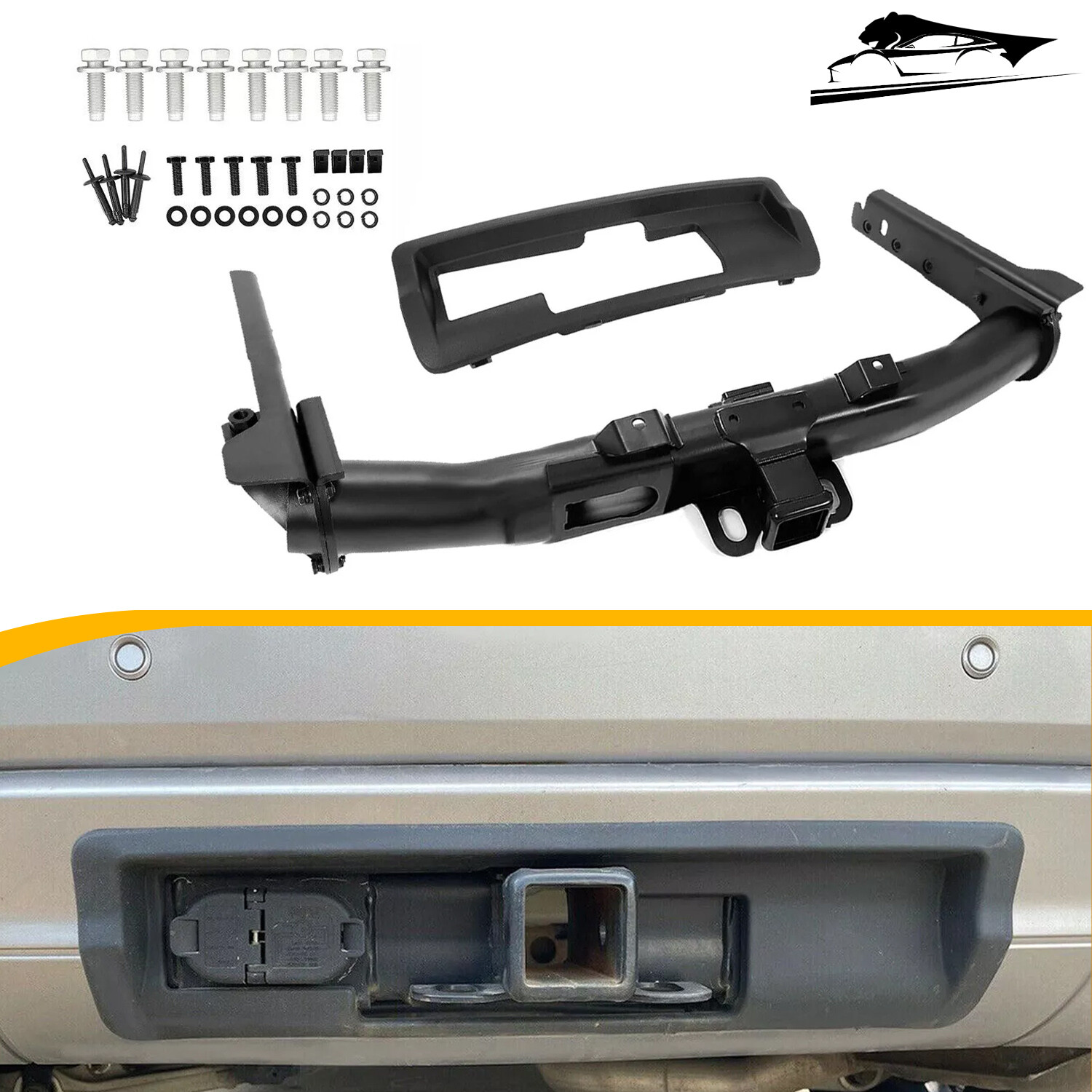 For 2011-2022 Jeep Grand Cherokee Rear Trailer Hitch Receiver W/ Bezel Class 4 For 2011-2022 Jeep Grand Cherokee Rear Trailer Hitch Receiver W/ Bezel Class 4