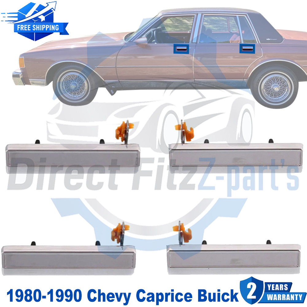 New Outside Door Handles For 1980-1990 Chevy Caprice Buick Olds Chrome Set Of 4
