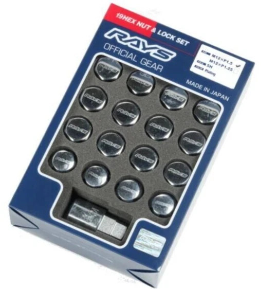 Rays L33 19Hex Lug Nut & Lock Set Chrome 14x1.5 20PC w/Locks W191415C