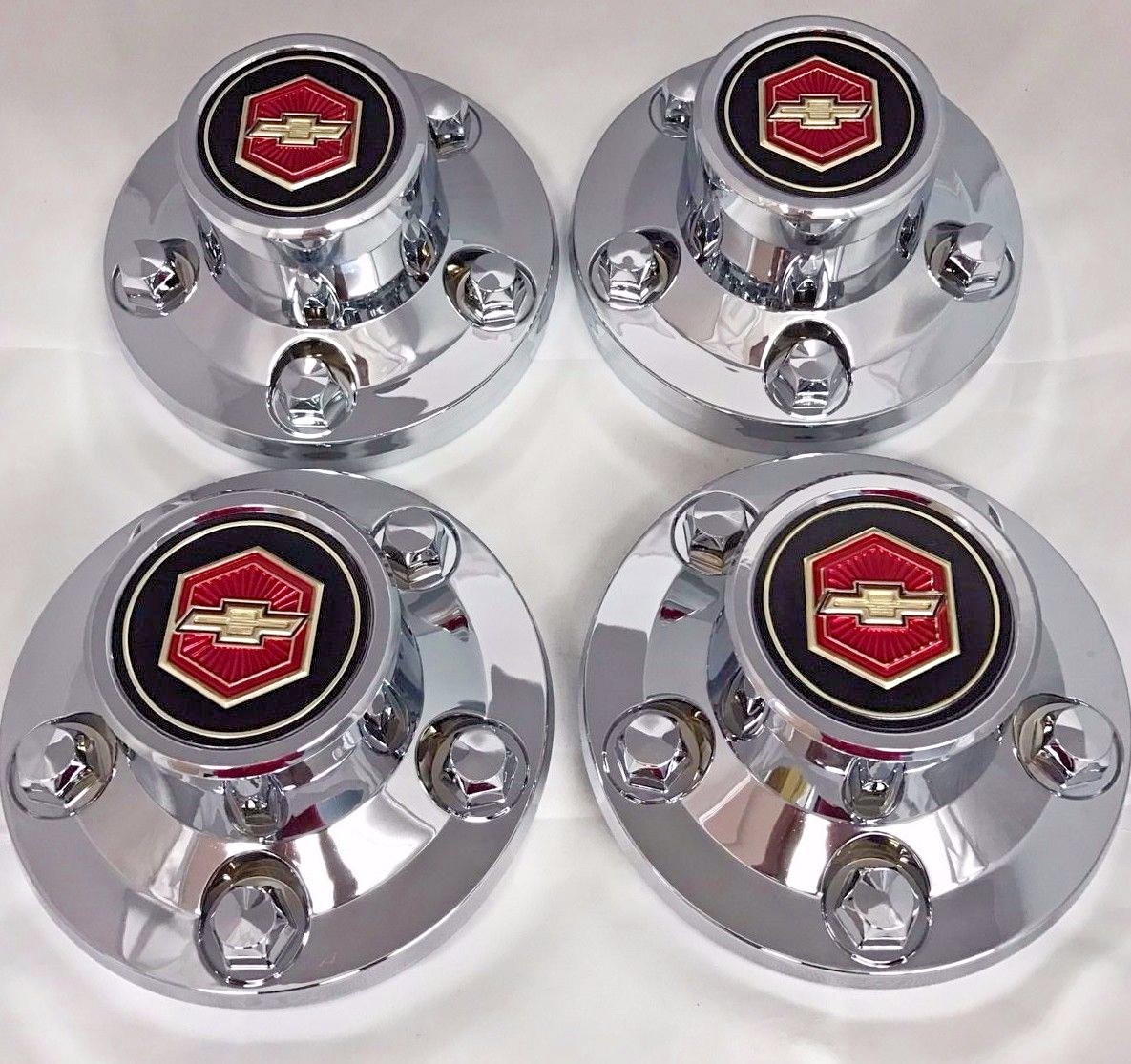 NEW SET 1978-1981 Chevy EL CAMINO MALIBU Wheel CHROME Center Hub Caps