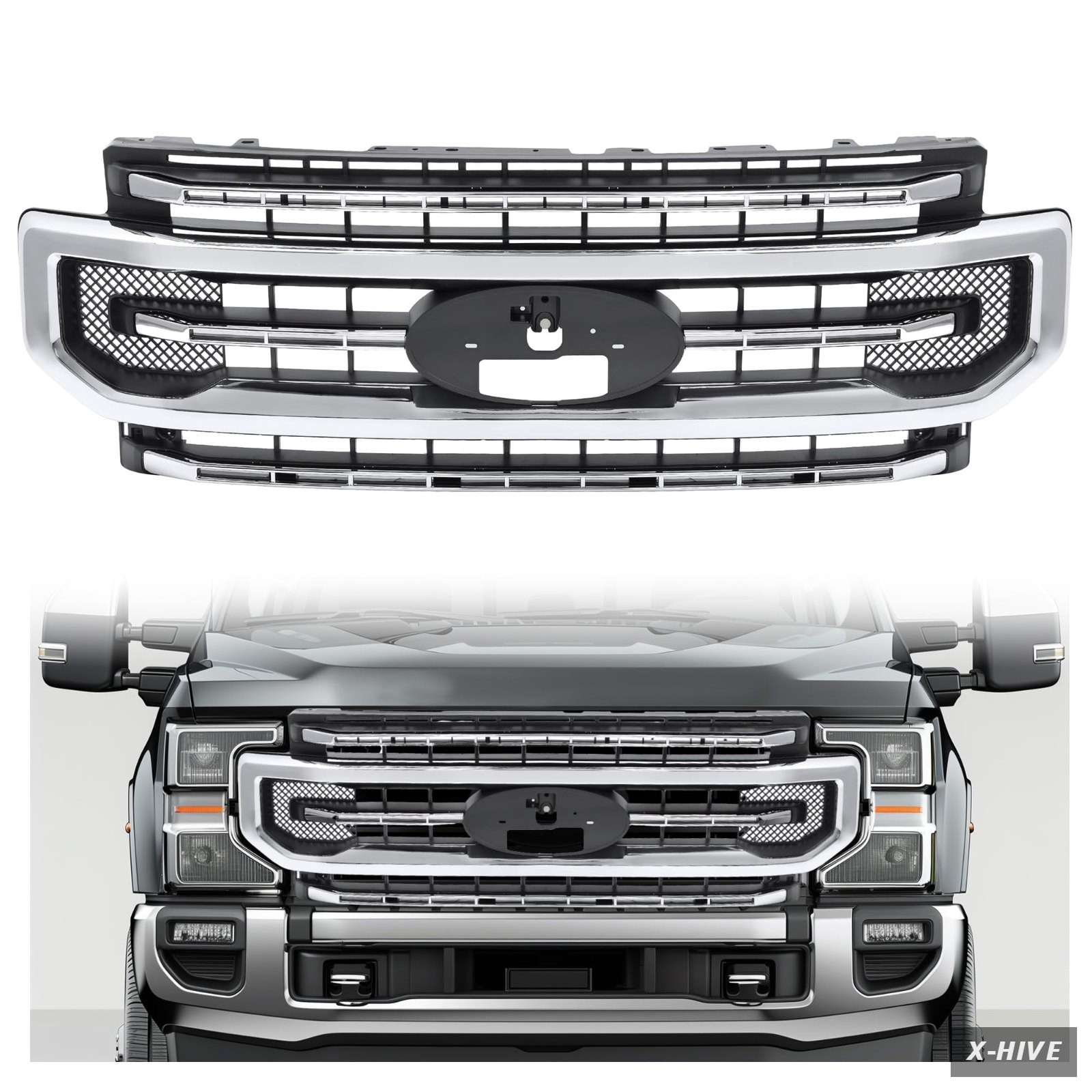Grilles Acrylonitrile Butadiene Styrene 1 KUAFU Front Grille Compatible Duty