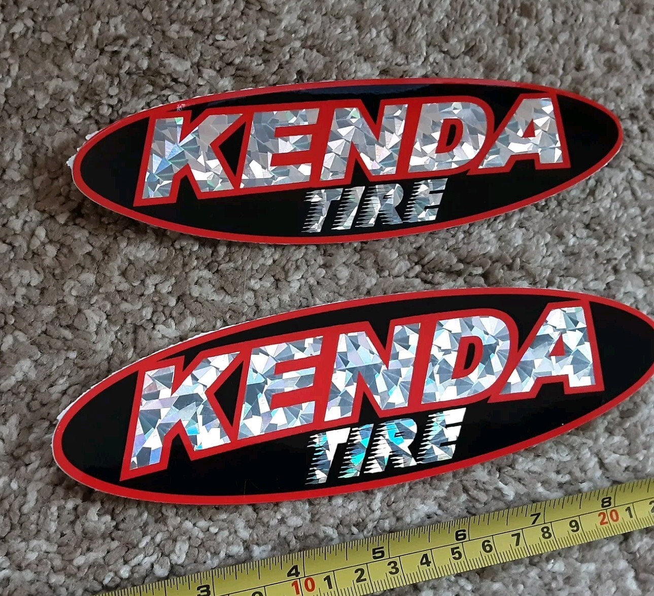 Lot of 2 KENDA TIRE Chrome Racing Decals Stickers Nascar Dirt Bike ATV UTV Lot of 2 KENDA TIRE Chrome Racing Decals Stickers Nascar Dirt Bike ATV UTV