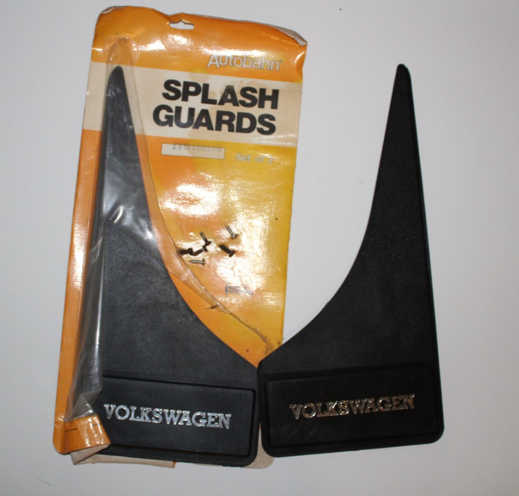 Vintage NOS Autobahn VW Volkswagen Mud Flaps Splash Guards pair, NEW, ZVW166119 Vintage NOS Autobahn VW Volkswagen Mud Flaps Splash Guards pair, NEW, ZVW166119