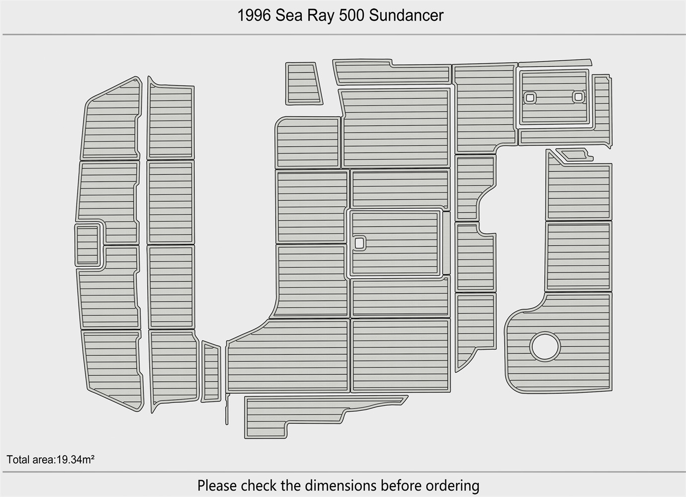1996 Sea Ray 500 Sundancer DuraEVA Boat flooring