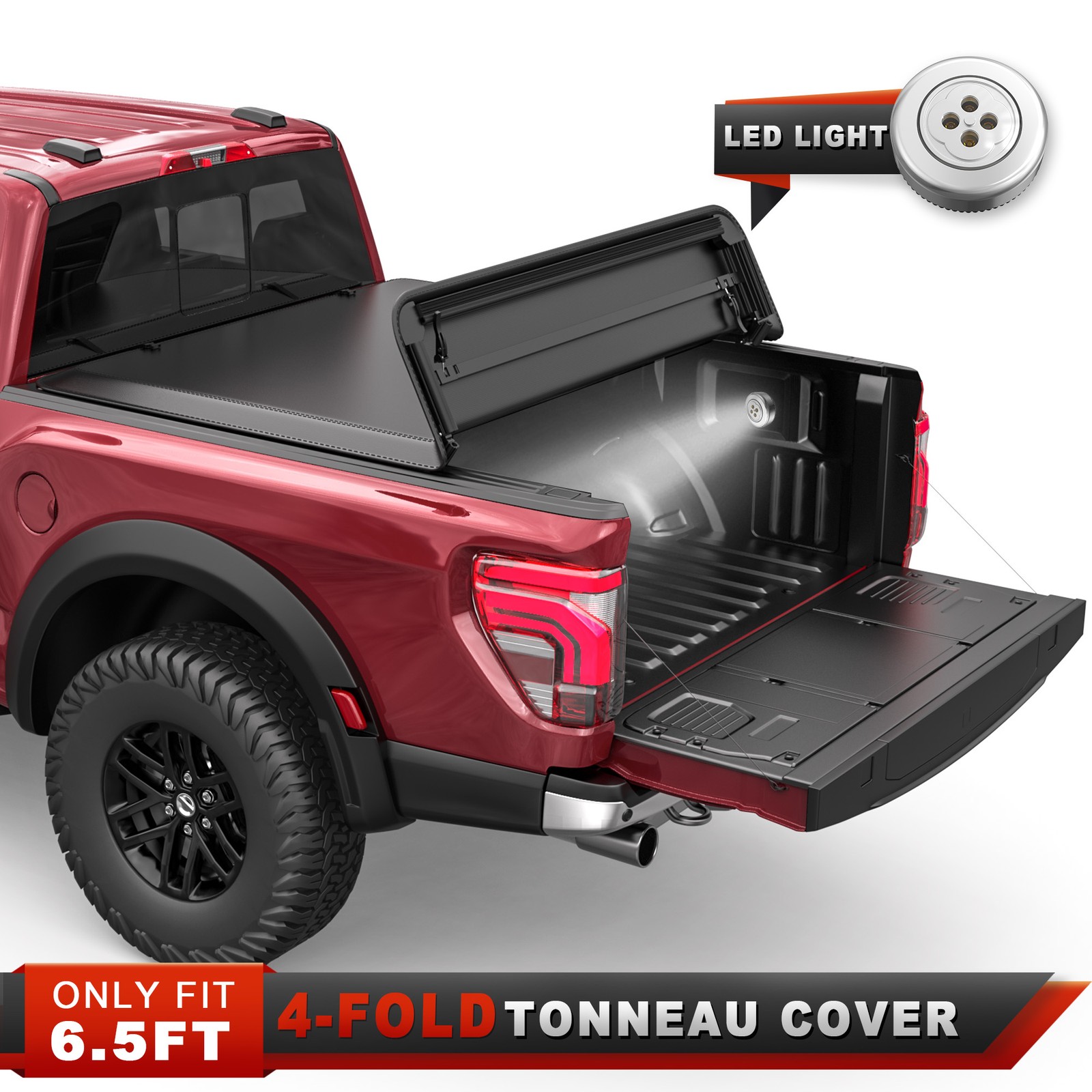 4-Fold 6.4/6.5FT Soft Tonneau Cover For 2002-2026 Ram 1500 2500 3500 Bed w/o BOX 4-Fold 6.4/6.5FT Soft Tonneau Cover For 2002-2026 Ram 1500 2500 3500 Bed w/o BOX