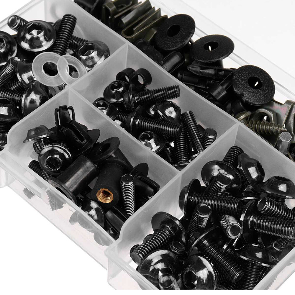 Black Complete Fairing Bolt Screws Kit For Kawasaki Ninja ZX6R 7R ZX9R ZX12R EOA