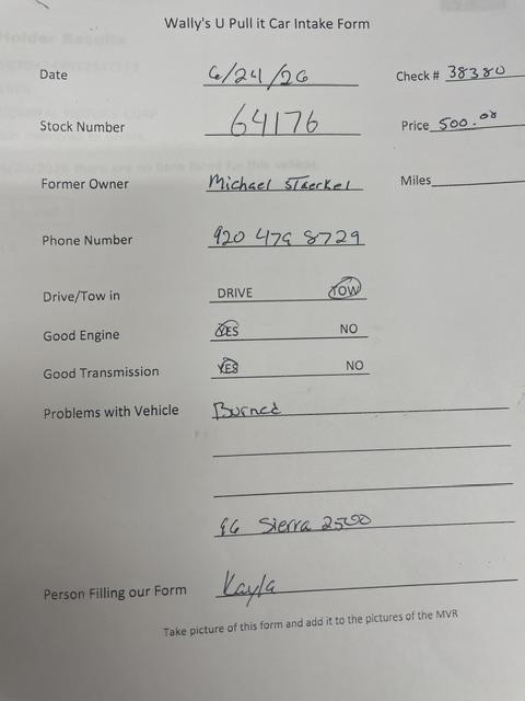 Used A/C Compressor fits: 1996 Gmc 2500 PICKUP  Grade C