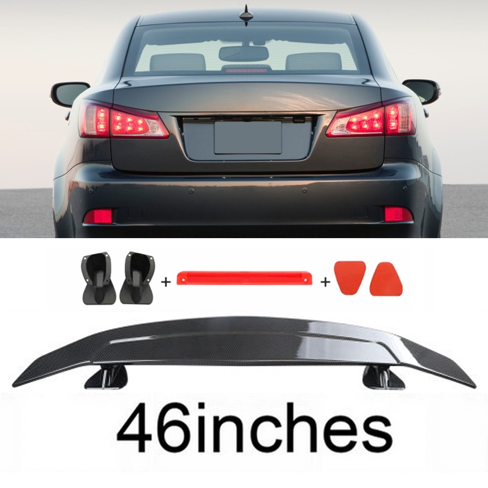 For Lexus ISF 350 300 Carbon Fiber Style 47inch GT Style Rear Trunk Spoiler Wing