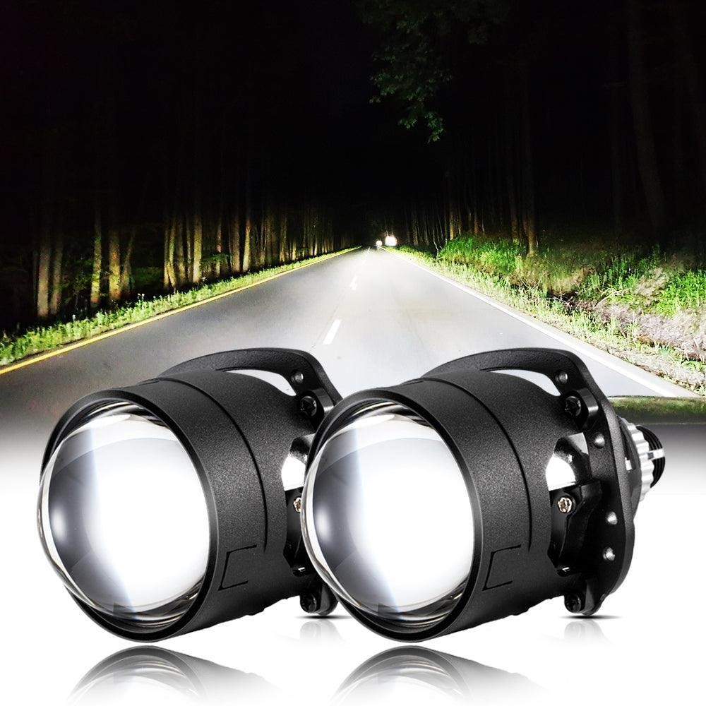 AUXBEAM 2.5inch Projector LED Fog Lights White Hi/Low Beam Bumper Driving Lamps