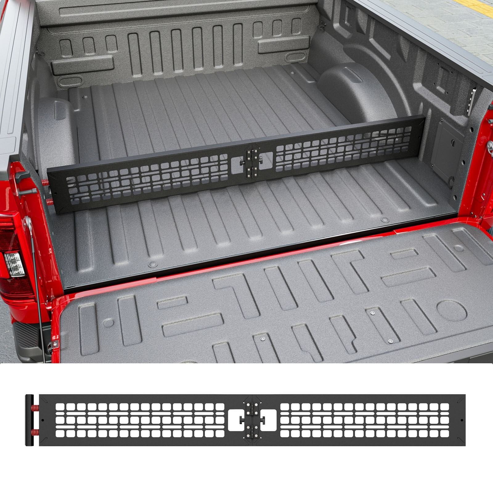 Fit 2022-2026 Ford Maverick Truck Bed Divider Cargo Bed Molle Panel Organizer