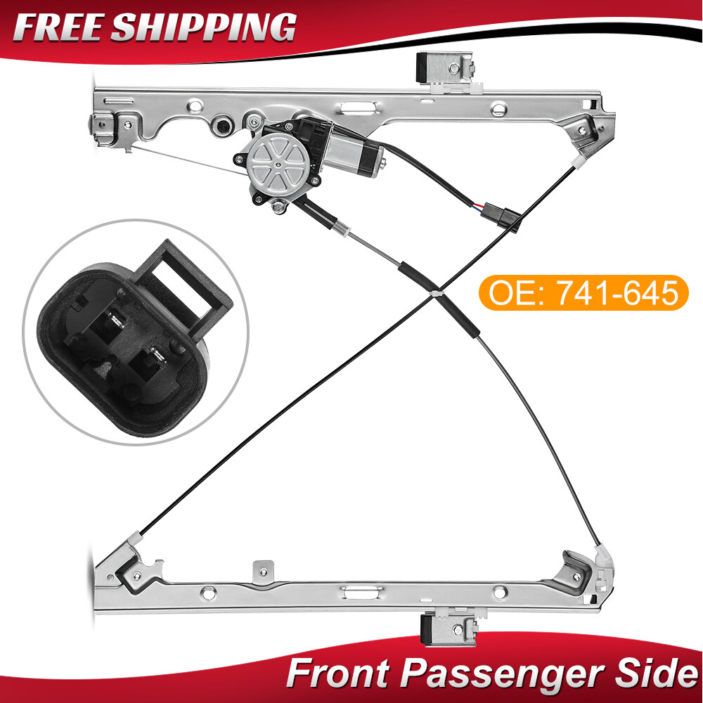 Front Power Window Regulator w/ Motor Passenger Side for Chevy Silverado GMC