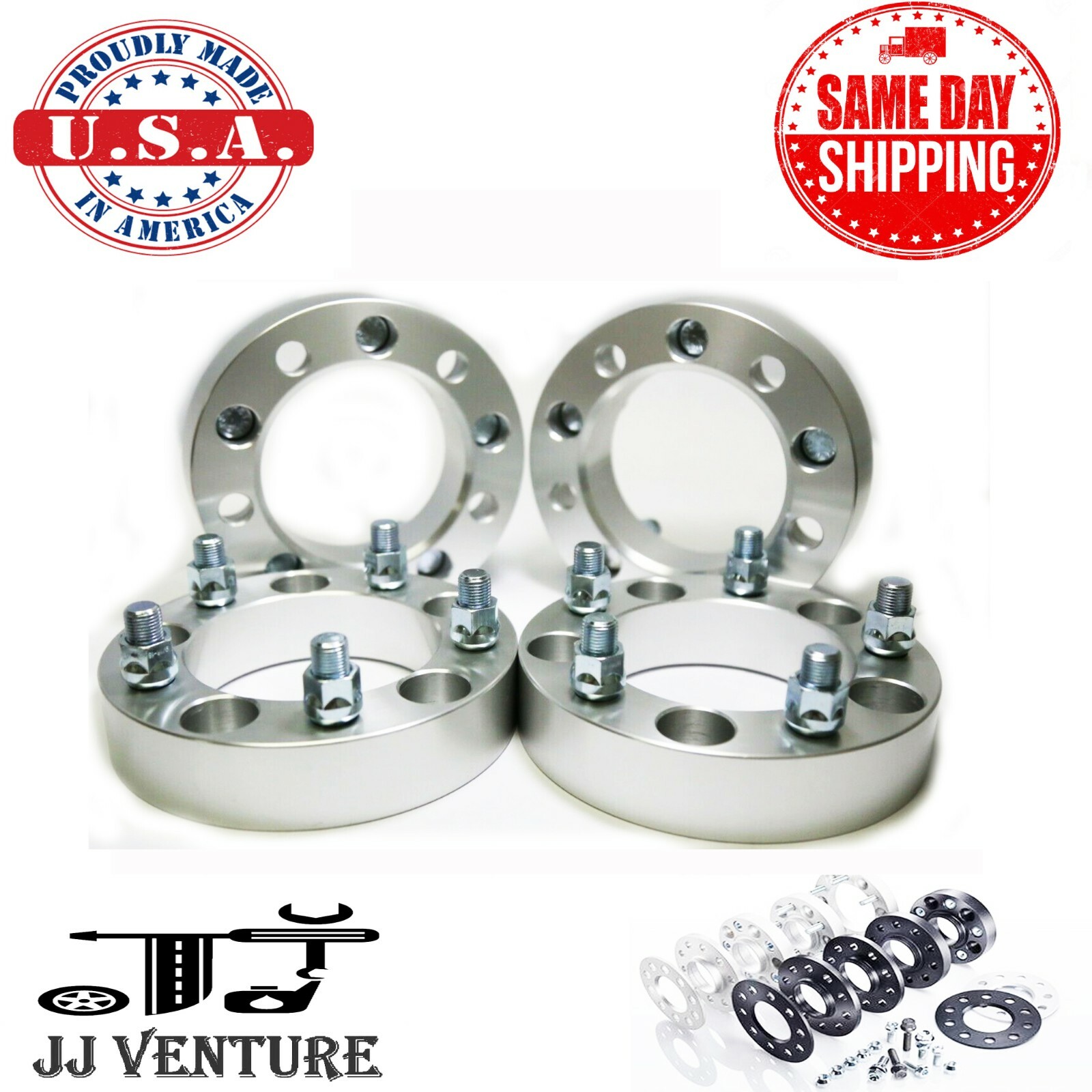 4PC 5X5.5 (139.7MM) TO 5X5.5 WHEEL SPACER ADAPTERS 1/2-20 STUDS  1.25\