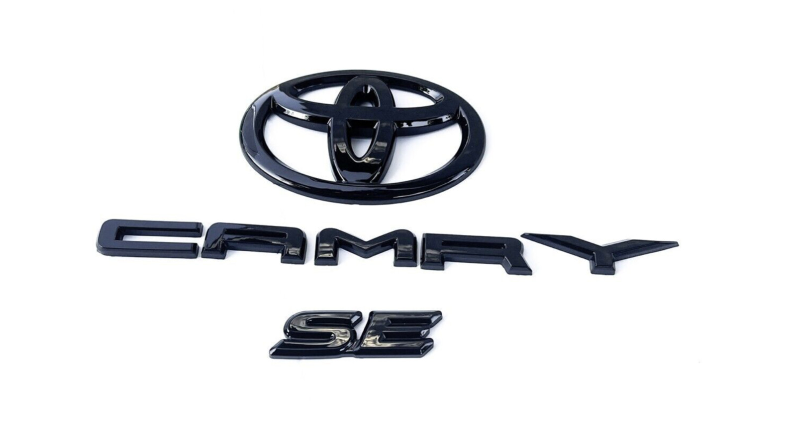 NEW 3PS 2018-2023 TOYOTA CAMRY SE Gloss Black EMBLEM OVERLAY KIT PT948-03191-02