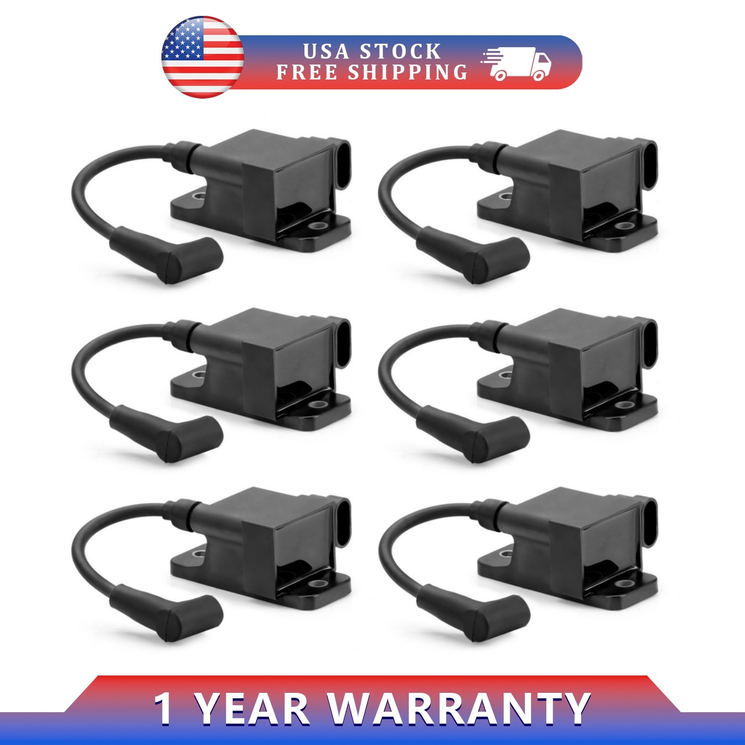 6PCS 114-7509 Ignition Coil For 1996-2007 Mercury 30-300HP 827509A10 827509T7