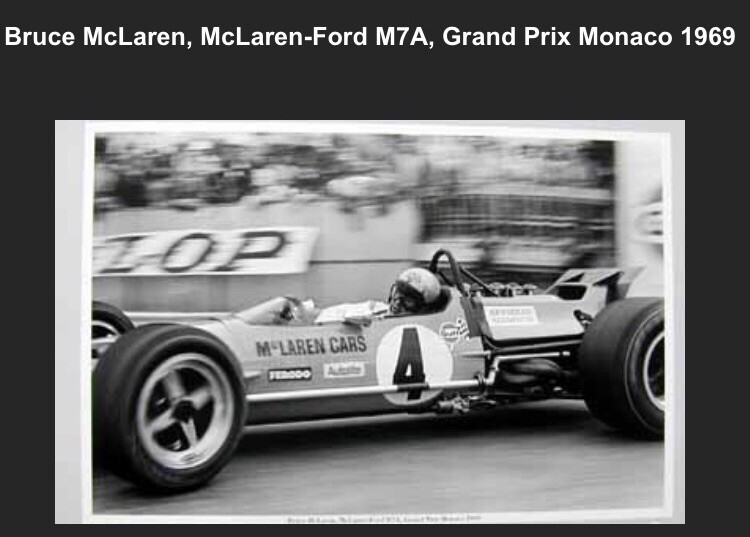 Bruce Mclaren Monaco Grand Prix 1969 Car Poster:) Great Poster