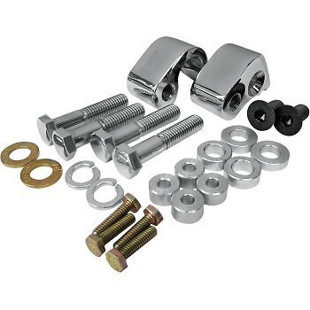 LA CHOPPERS LA-7590-00 Chrome Rear Lowering Kit for 02-16 FLHR/FLHT/FLTR