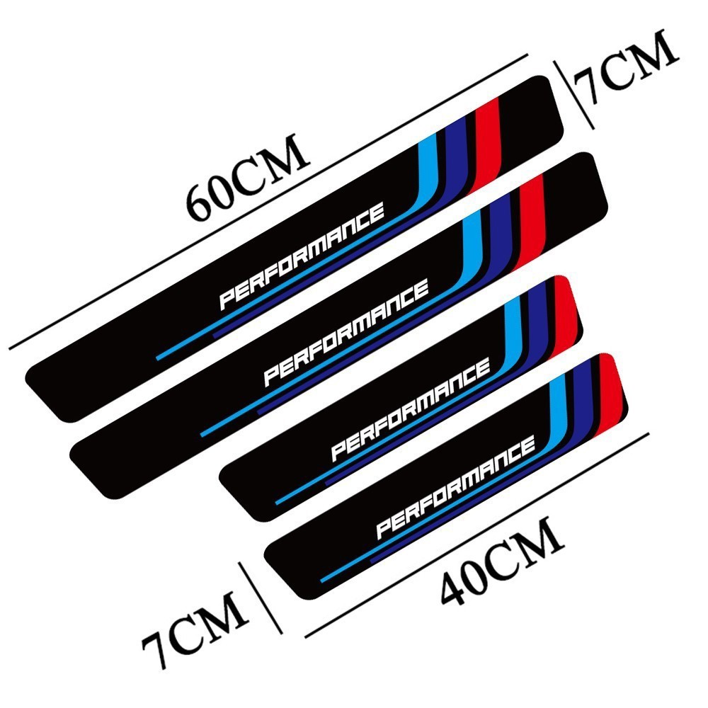 4X✨Car Scuff Plate Door Sill Cover Protect Tri Color For BMW Series X1/X3/X5 M5)