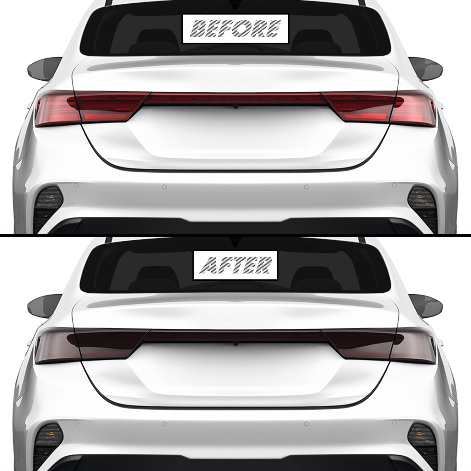 FOR 2022-2024 Kia Forte Tail Light SMOKE Precut Vinyl Tint Overlays